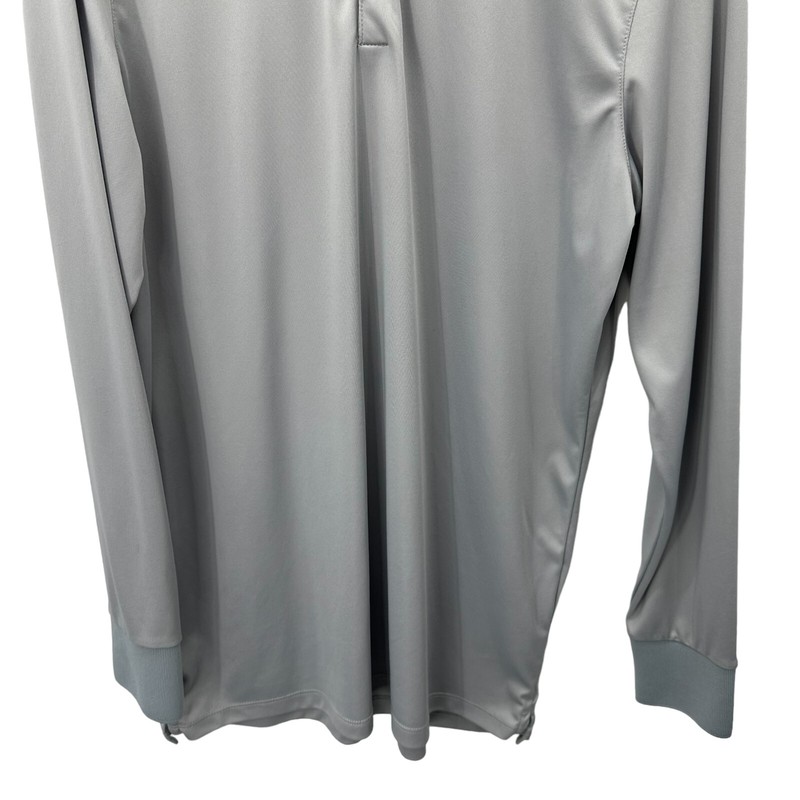 Baleaf Mens Long Sleeve Performance Polo Shirt Size Large Gray Running Cycling gallery