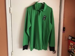 Adidas Men’s Pregame Long Sleeve Sports Shirt Green Size Medium New