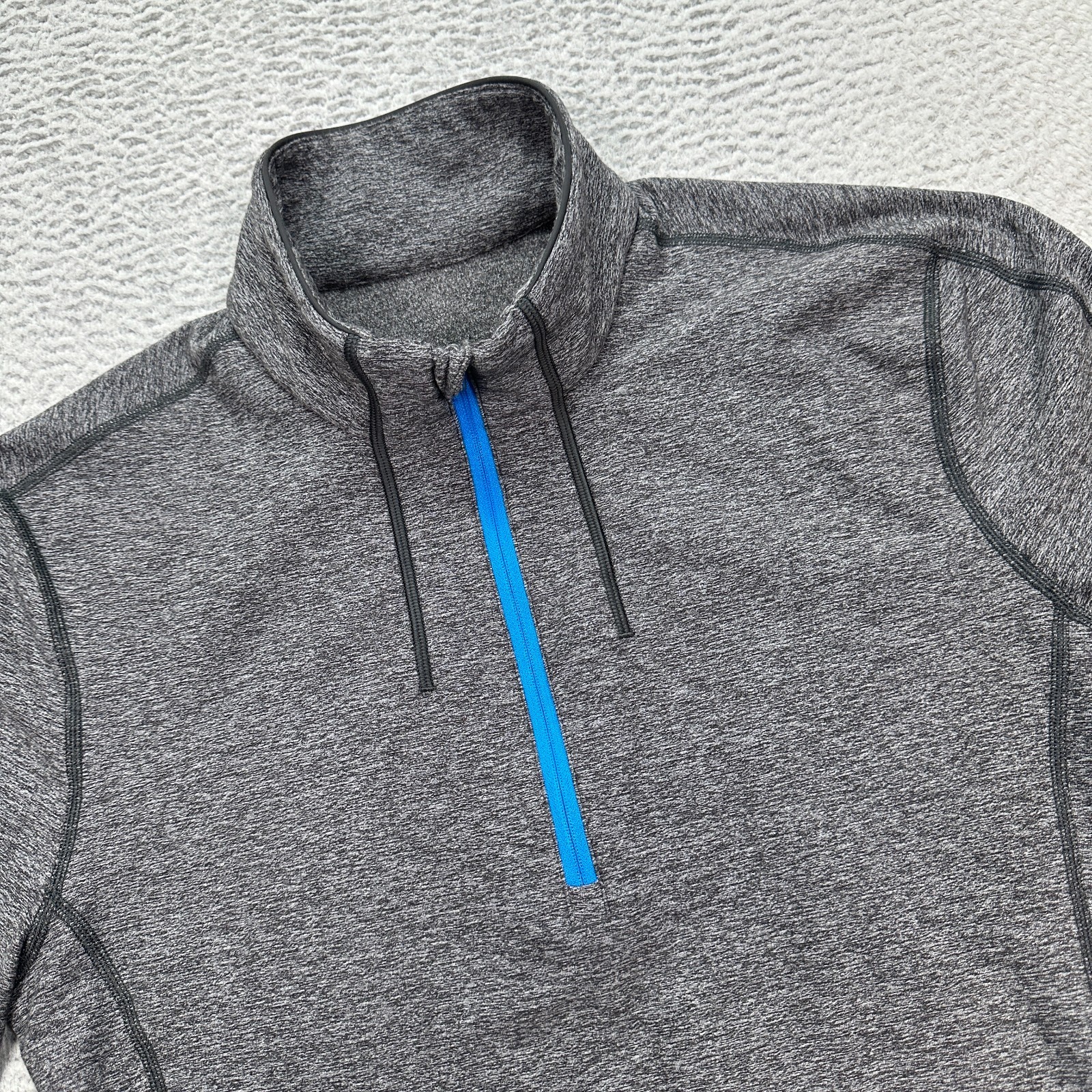 Lululemon Sweat Session 1/2 Zip Silver Pullover Long Sleeve Size Medium Running gallery
