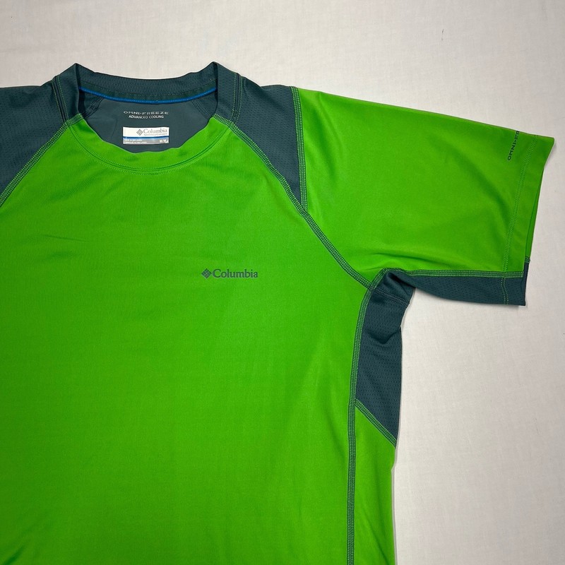 Columbia Omni-Freeze Solar Polar Shirt Mens Med Lime Green Athletic Top Running gallery