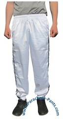Bruno Shiny Nylon Wet Look Wind Track/Pants/Bottom 3-Stripe Glanz Cal Surf NEW