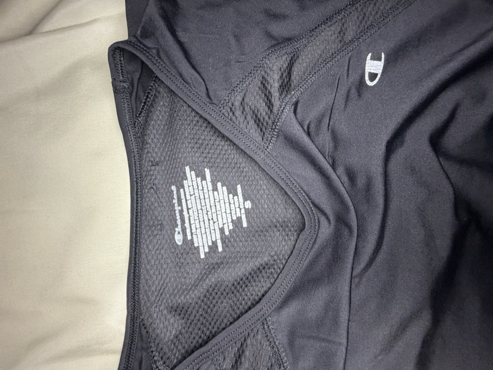 Champion Black Long Sleeve Lightweight Breathable T-Shirt Size S gallery