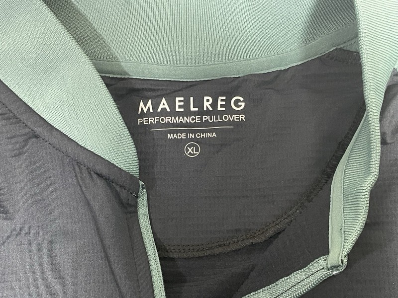 Maelreg Performance Pullover Mens Large Long Sleeve 1/4 Zip Green Black NWT! gallery