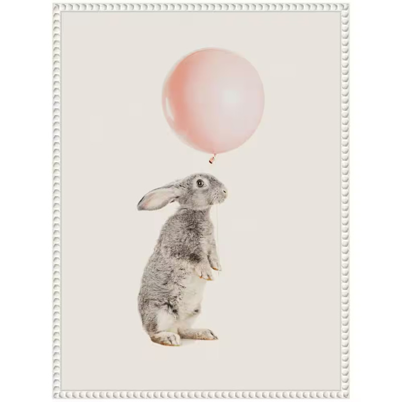 Sylvie the Bunny and the Pink Balloon by July Art Prints Animals Framed Art Prin gallery