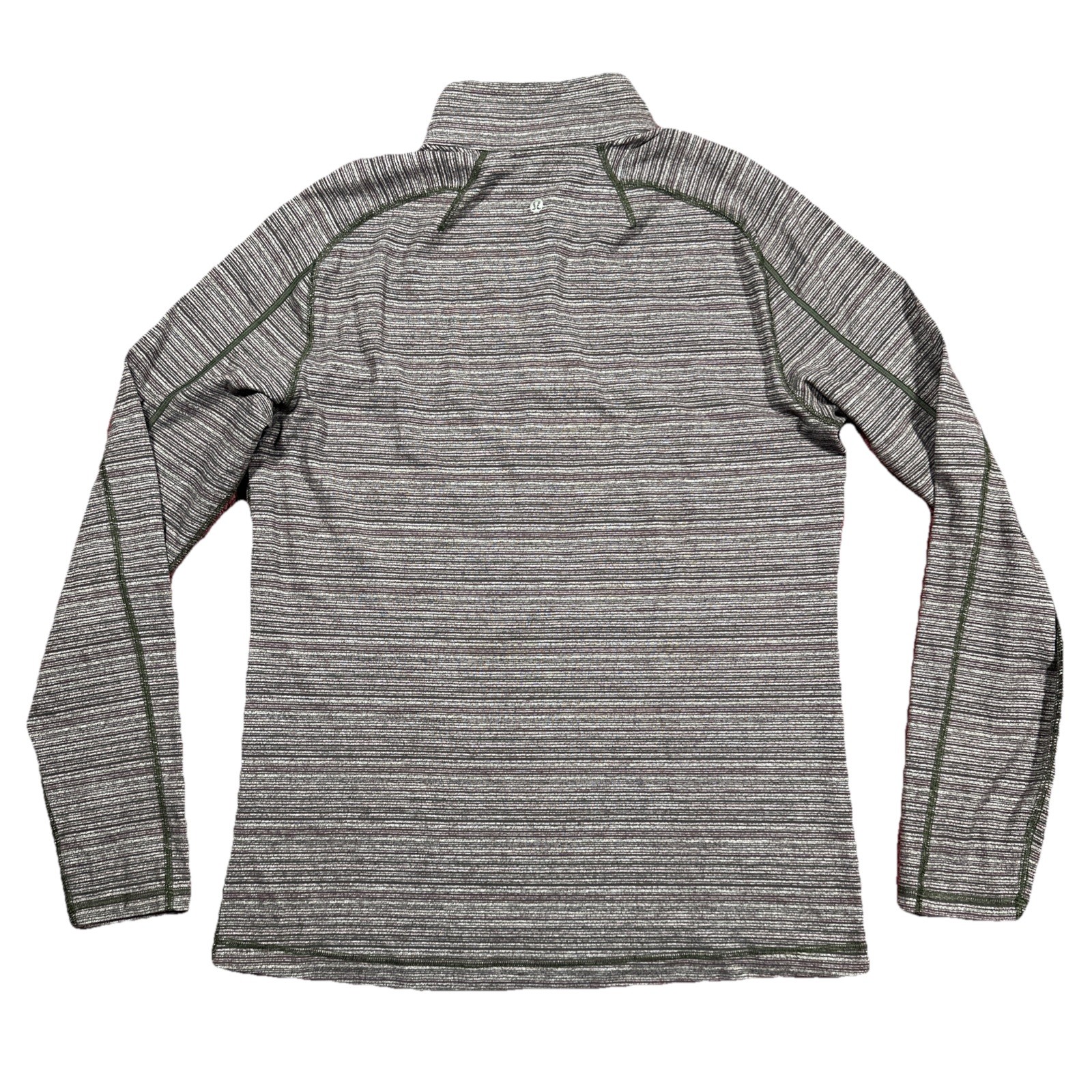 Lululemon Mens Long Sleeve Quarter Zip Athletic Shirt Multi Striped Size Large gallery