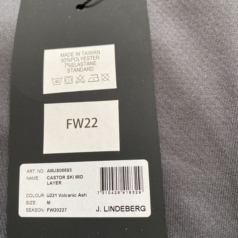 J. Lindeberg Men's Castor Mid Layer Jacket AMJS06693 U221 Ash Gray Medium NEW gallery