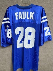 Marshall Faulk #28 Indianapolis Colts Vintage Apex One NFL Jersey 23A X 31L M/L