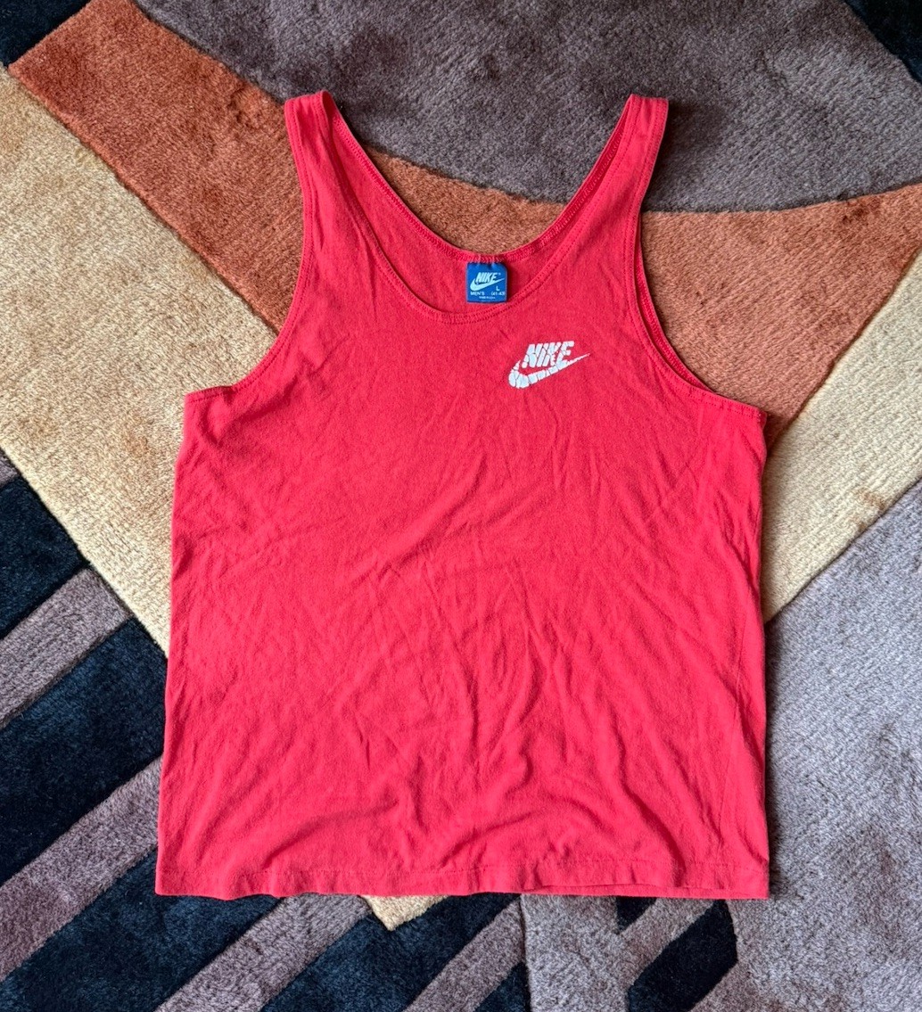 Vintage 80’s Nike Running Muscle Tank Size Large Blue Tag gallery