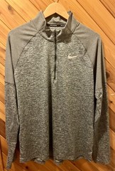 Men’s Nike Dry Dri-Fit Lightweight Running Shirt Heather Black And Grey
