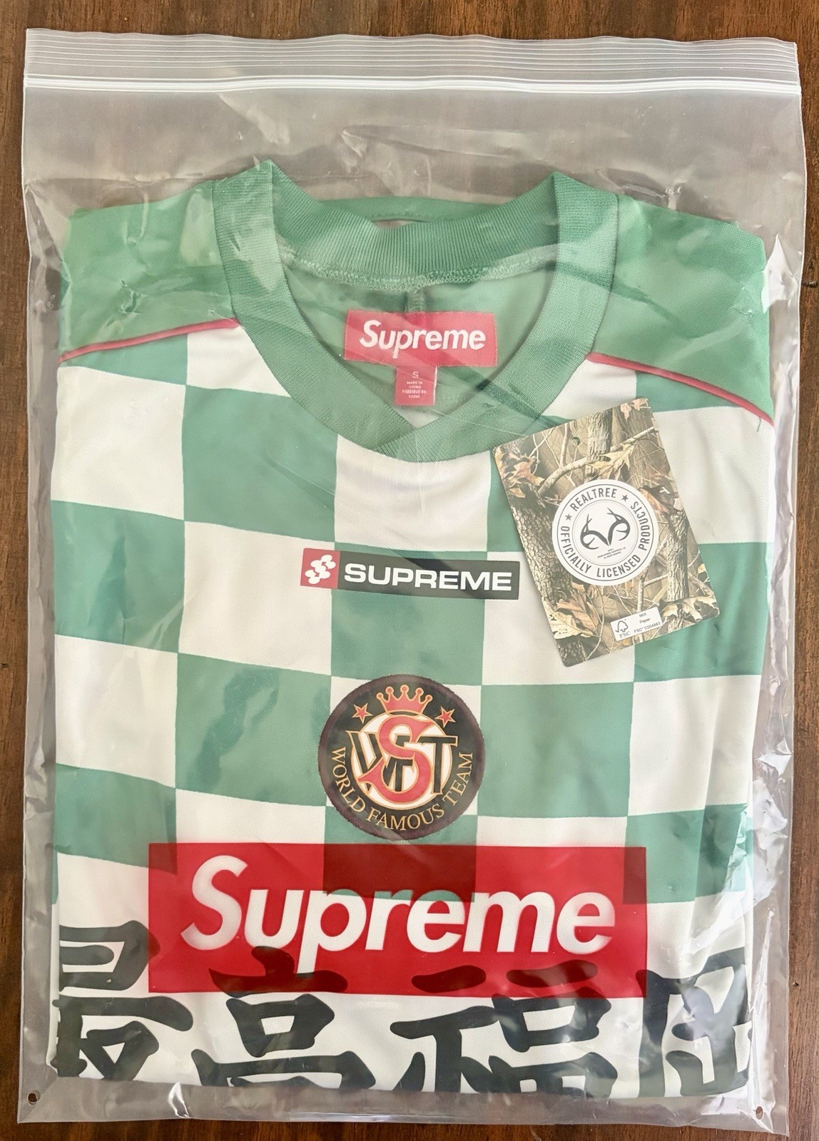 Supreme Checkerboard Soccer Jersey Realtree Size Small Brand New Sold Out SS26’ gallery