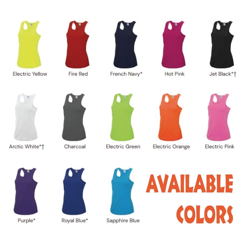Custom Printed Personalised Your Text AWDis Just Cool Women's Cool Vest Gym Top gallery