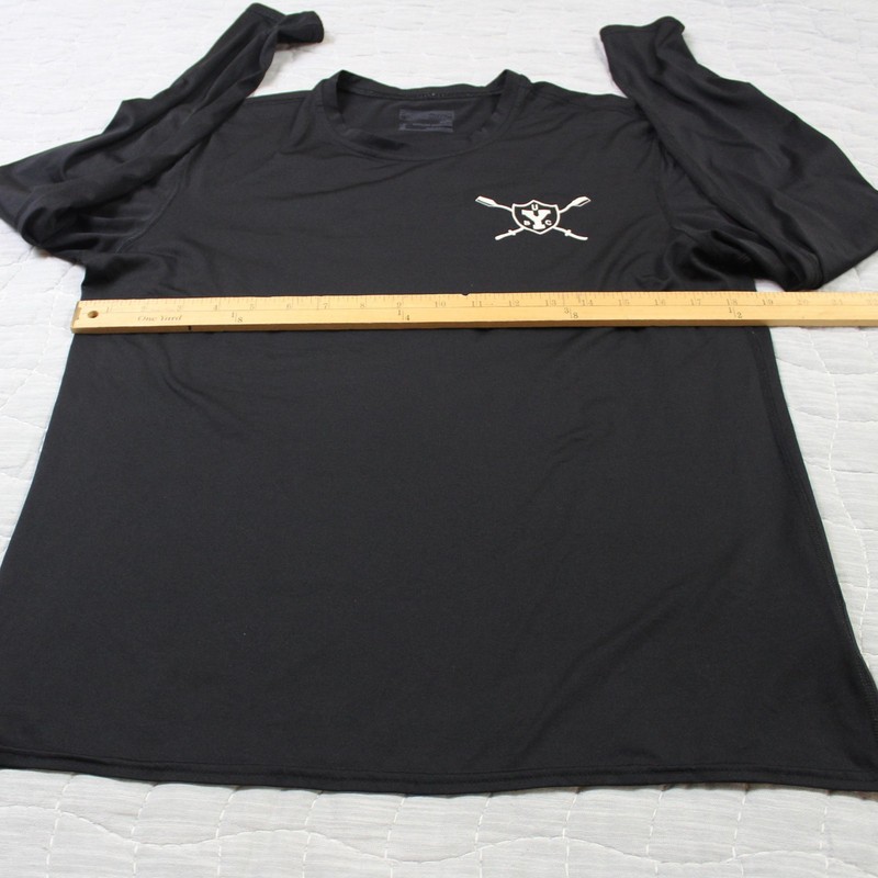 Patagonia Capilene Baselayer Shirt Mens Medium Black BYCU Rowing Oars Graphic gallery