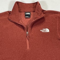 The North Face Pullover Mens Small Burnt Orange 1/4 Zip Fleece Outdoor Hiking