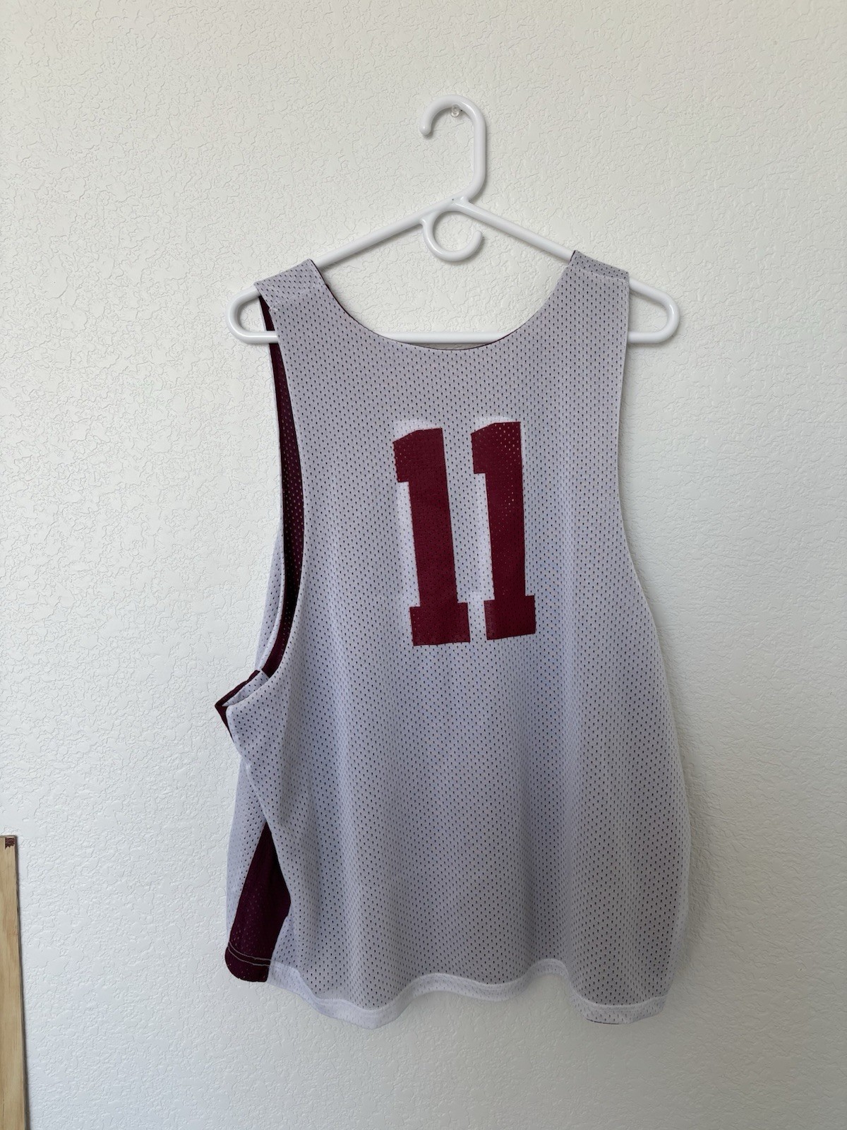 New Balance Reversible Mesh IFC Lacrosse Tank Jersey Burgundy/White Size: L/XL gallery