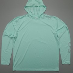 TYR SunDefense Hooded Shirt Men’s Size L Mint Green UV Protection Wicking