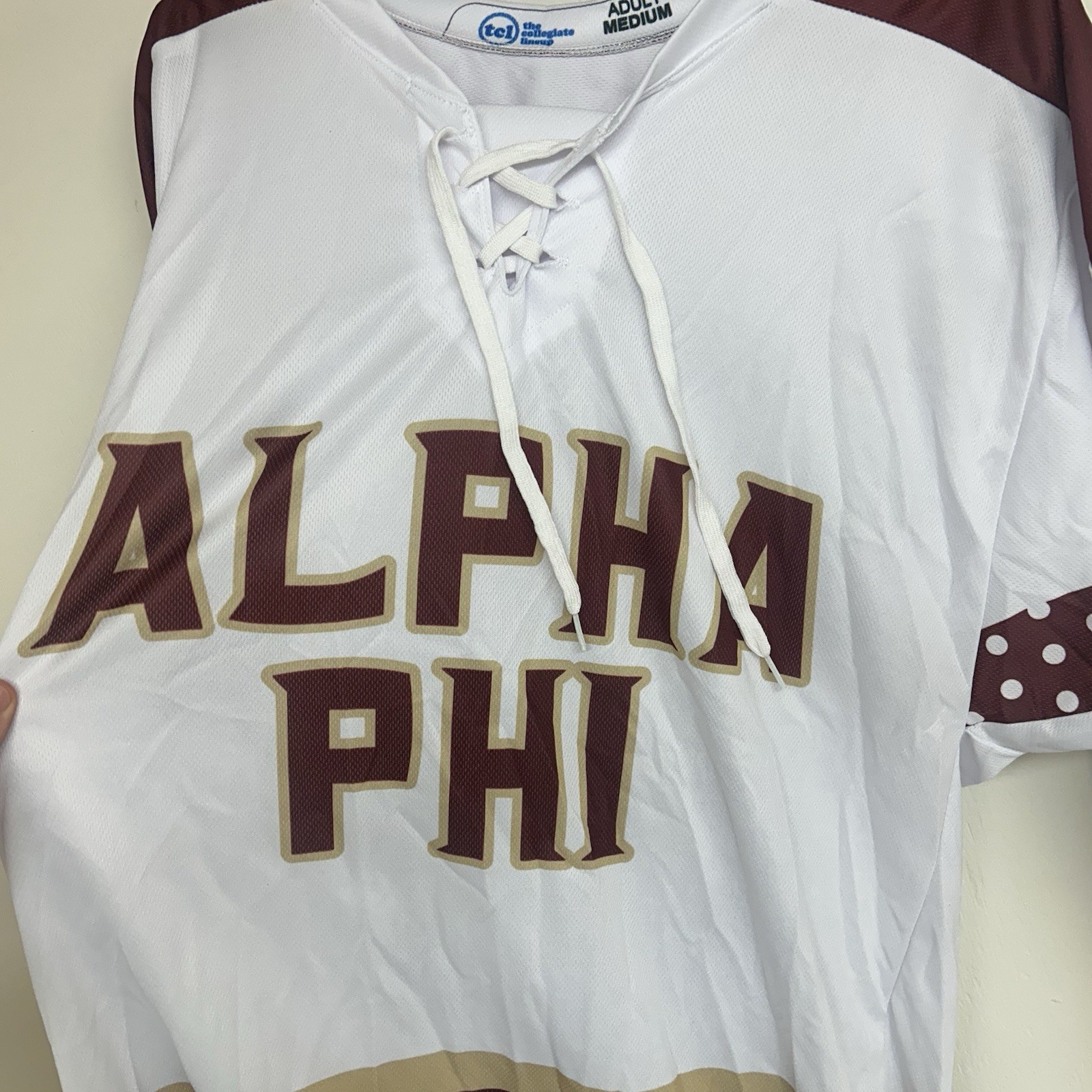 Collegiate Lineup Fraternity Men Medium Hockey Jersey Alpha Phi #72 Ivy League gallery
