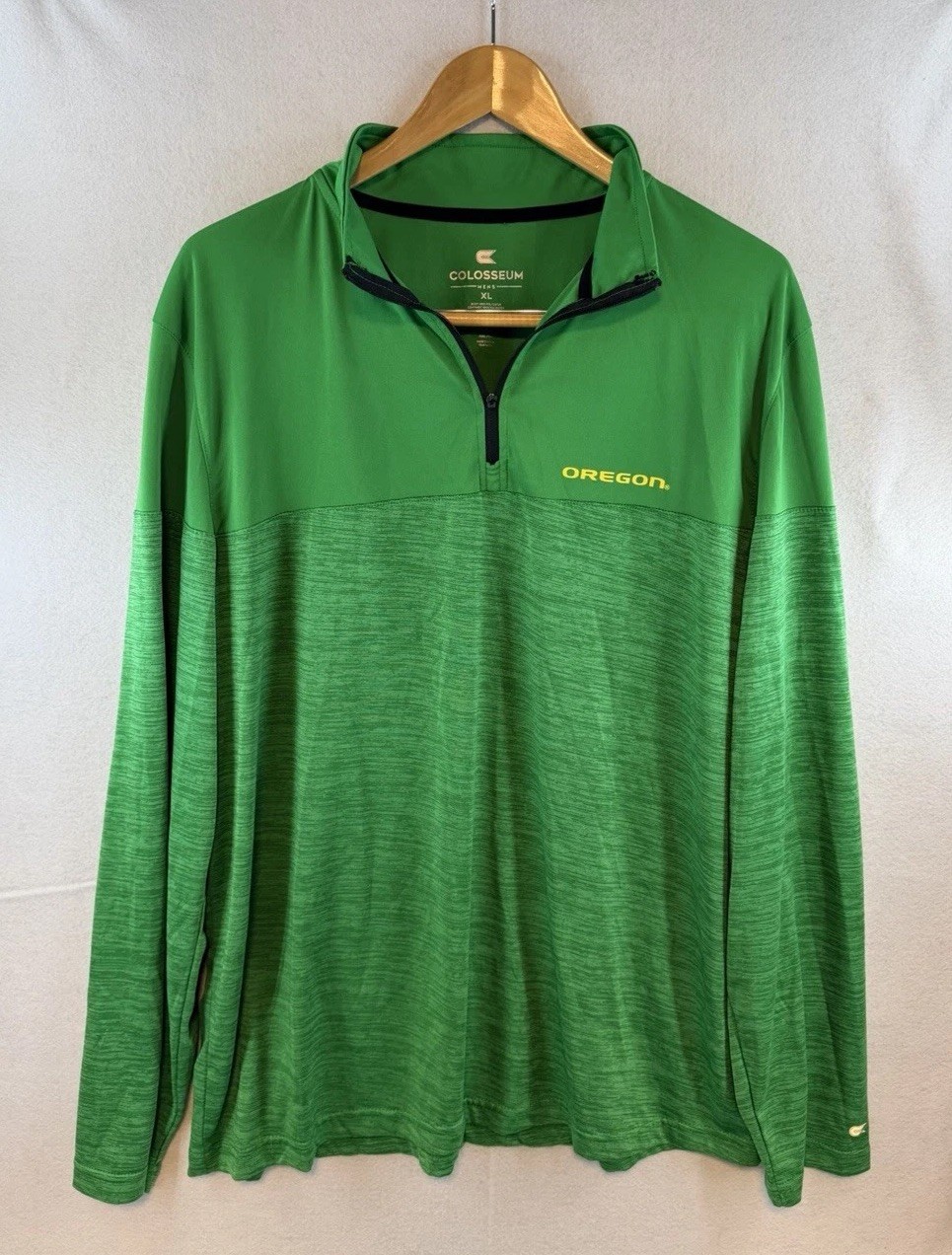 Oregon Ducks Colosseum Men’s Pullover Quarter Zip XL Green NCAA Football gallery