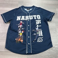Naruto Shippuden Baseball Jersey Mens Large Blue Team 7 Naruto Kakashi Anime