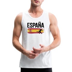 Spain Flag Soccer Splash Athletic Art Men’s Premium Tank