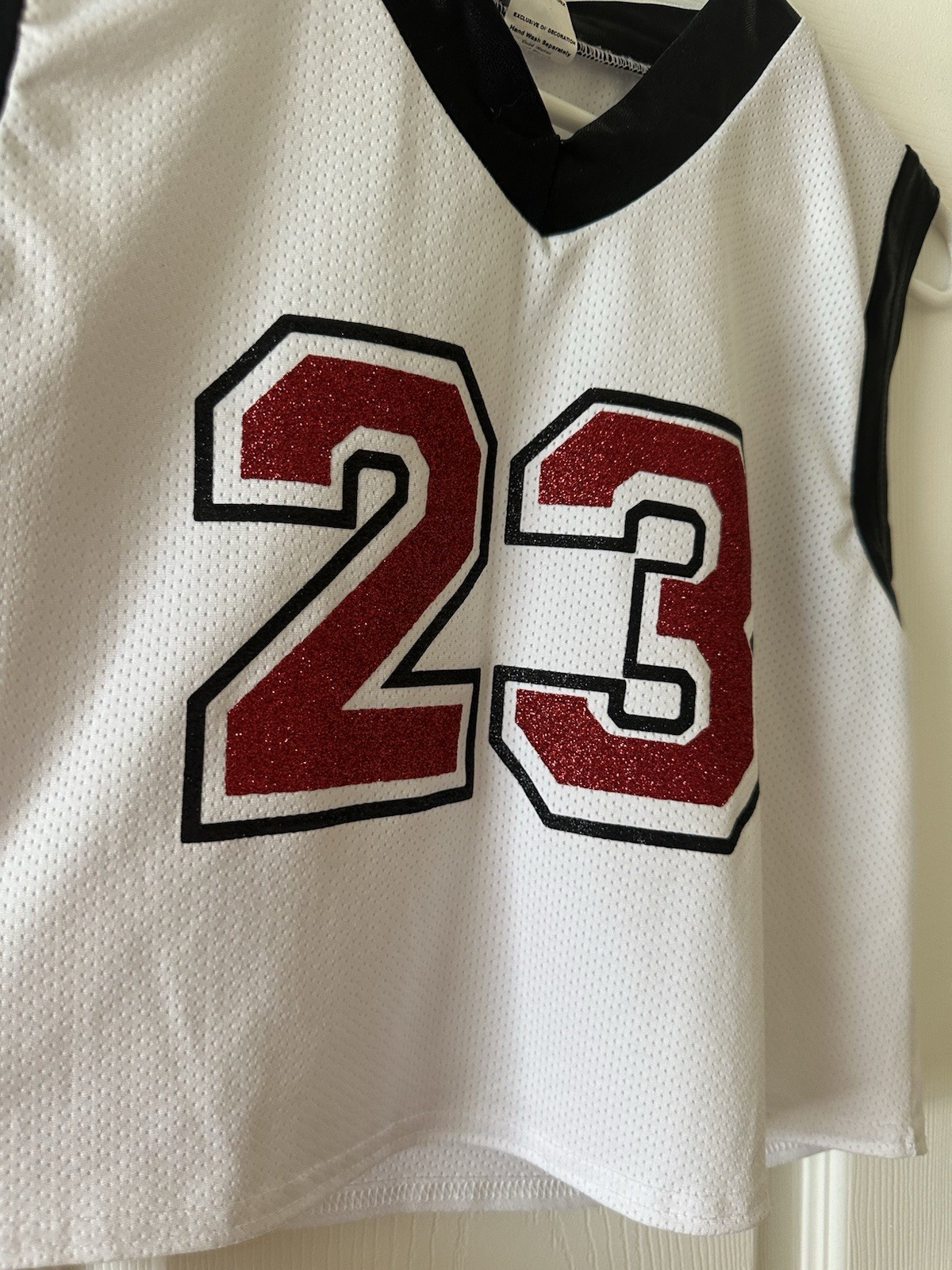 MY HOUSE Basketball Jersey Tank Top XLC White Black Red Mesh Sleeveless 23 gallery