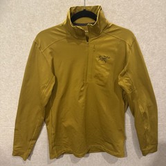Arcteryx Rho LT Zip Neck Pullover Men’s Small Mustard Base Layer 1/2 Zip Jacket