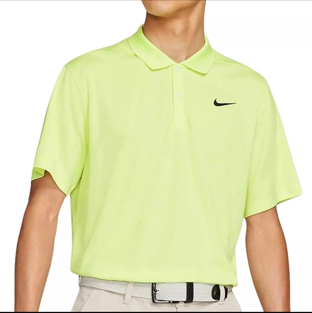 NIKE Dri-FIT Victory Golf Polo Shirt sz S Small Light Lemon Twist Retail $55 NEW gallery