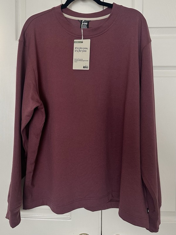 REI Active Pursuits Midweight Pullover Crew Mauve Shadow Red, Size XXL gallery
