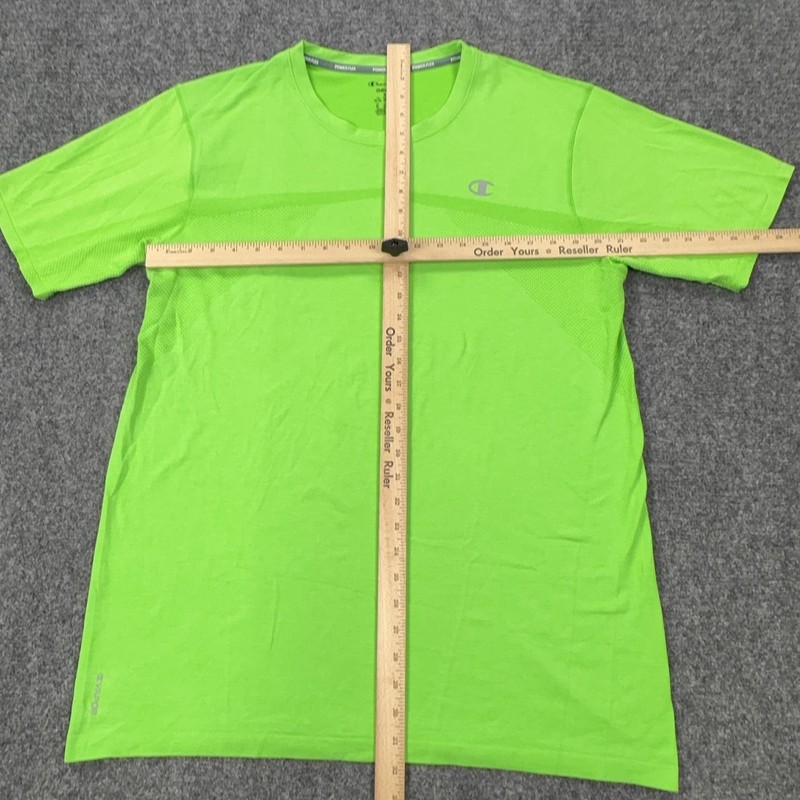 Champion Vapor Shirt Mens XL Green Short Sleeve Athletic Tee Top Gym Running gallery