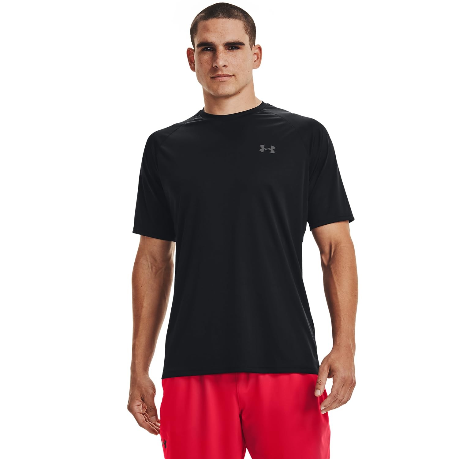 Under Armour Men's Velocity 2.0 SS T Shirt Black / Pitch Gray, X-Large gallery