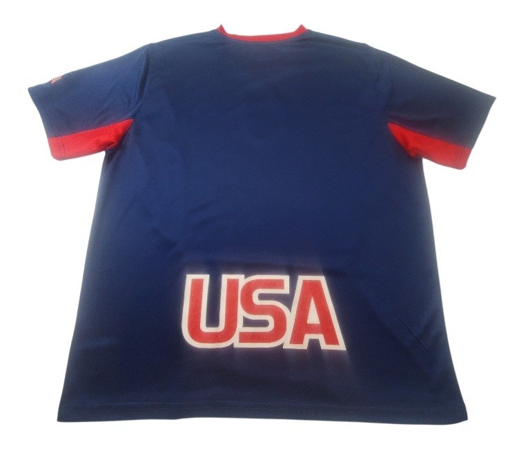 USA Jersey Shirt Men's Size XL Blue Red White Short Sleeve Rhinox Logo Adult Top gallery