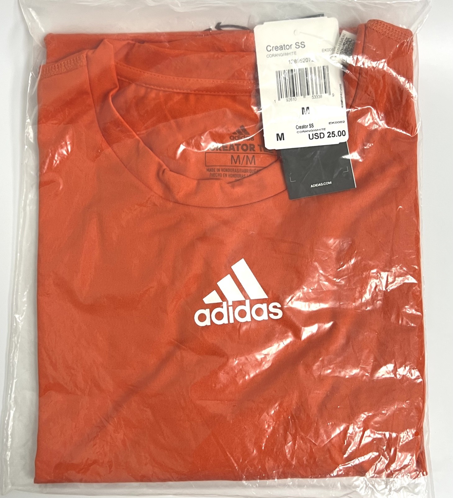 Adidas - Creator - Men's Short Sleeve T-Shirt - Orange - Medium - EK0082 gallery