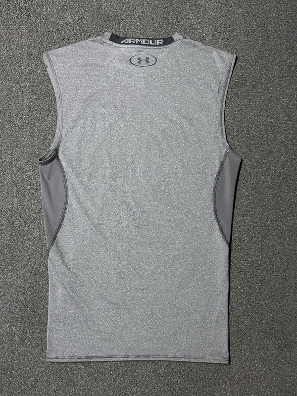 Under Armour HeatGear Men's Compression Sleeveless Tank Top - Size Medium, Grey gallery