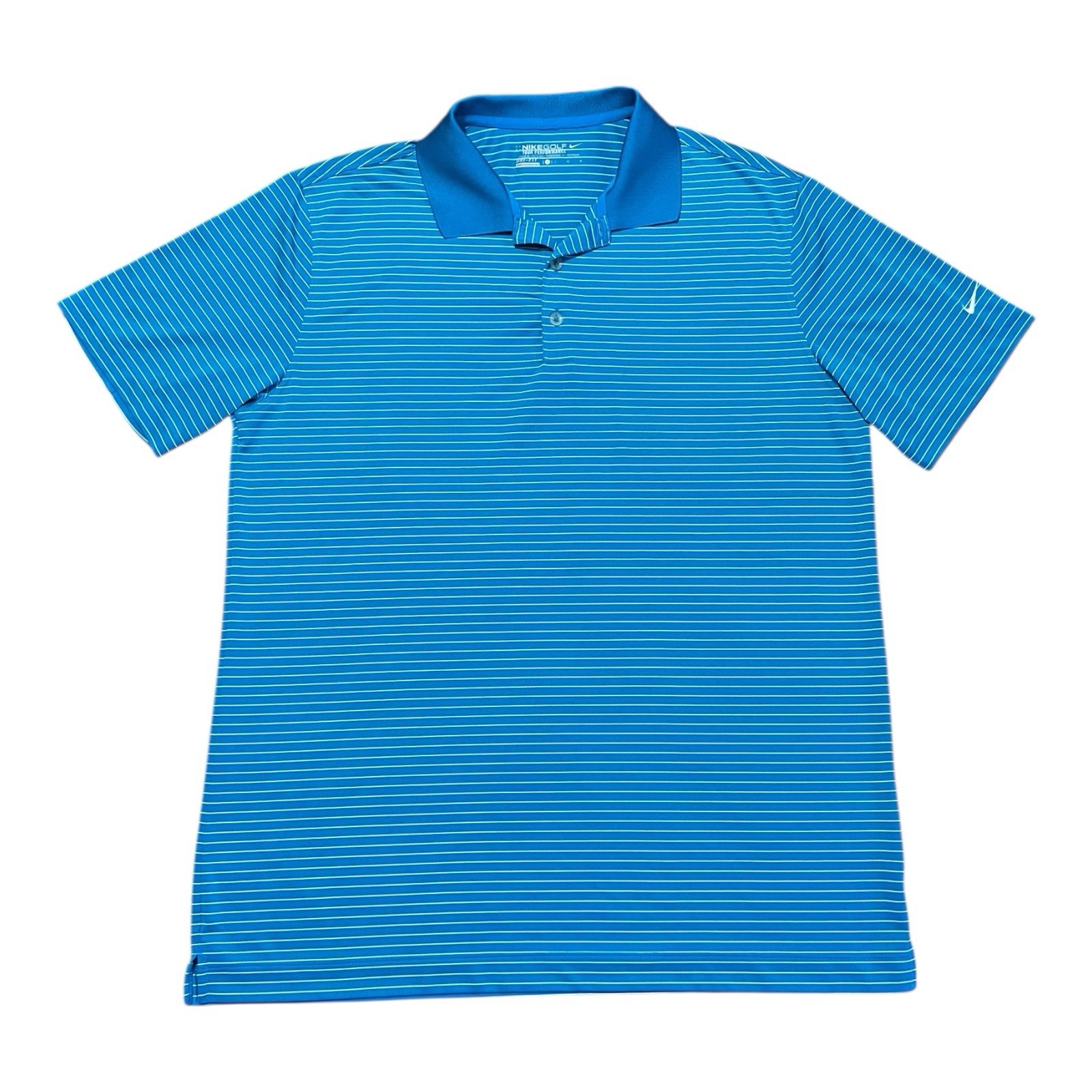 Nike Golf Tour Performance Dri-Fit Polo Shirt Blue Stripe Size Large NWOT gallery