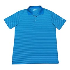 Nike Golf Tour Performance Dri-Fit Polo Shirt Blue Stripe Size Large NWOT