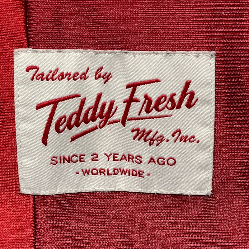 Teddy Fresh 02 Red Colorblock Checkered Jersey Football Shirt Men's Size M gallery