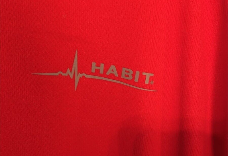 2 Habit Men's Active Athletic L/S Performance Crew Shirt Blue/Gray and Red 3XL gallery