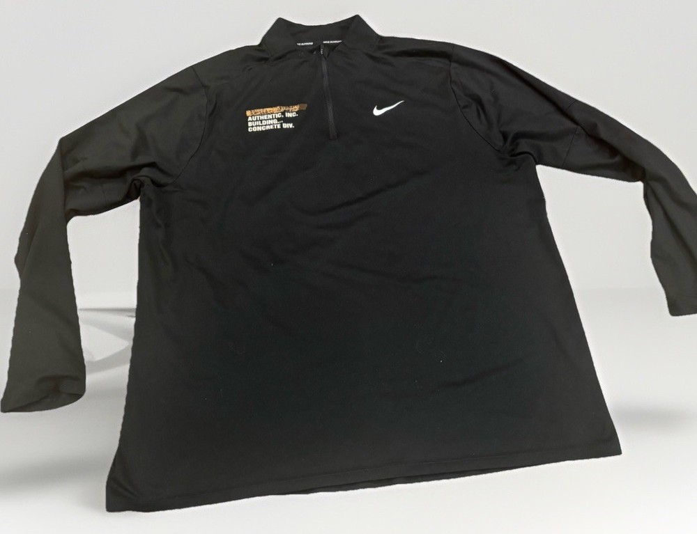 Nike Dri-FIT Half-Zip Running Pullover - Men’s XL - Black - Concrete Div.