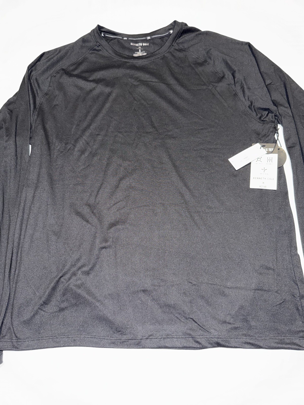 Kenneth Cole Active Men's Performance Long Sleeve Shirt Small Black NWT gallery