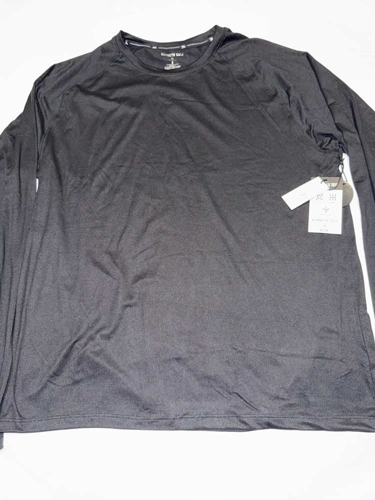 Kenneth Cole Active Men's Performance Long Sleeve Shirt Small Black NWT