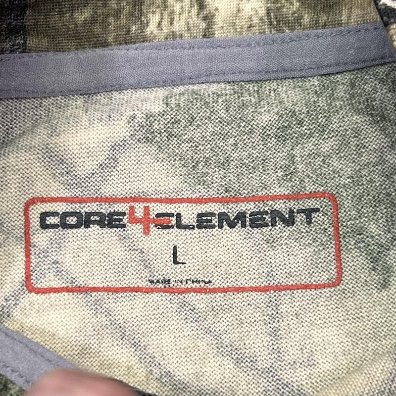 Core4Element Pullover Mens Large Mothwing Camo 1/4 Zip Merino Wool Hunting Shirt gallery
