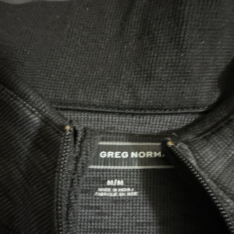 Greg Norman Shark Men's 1/4 Zip Mock Neck Polyester Long Sleeve Top M Gray gallery