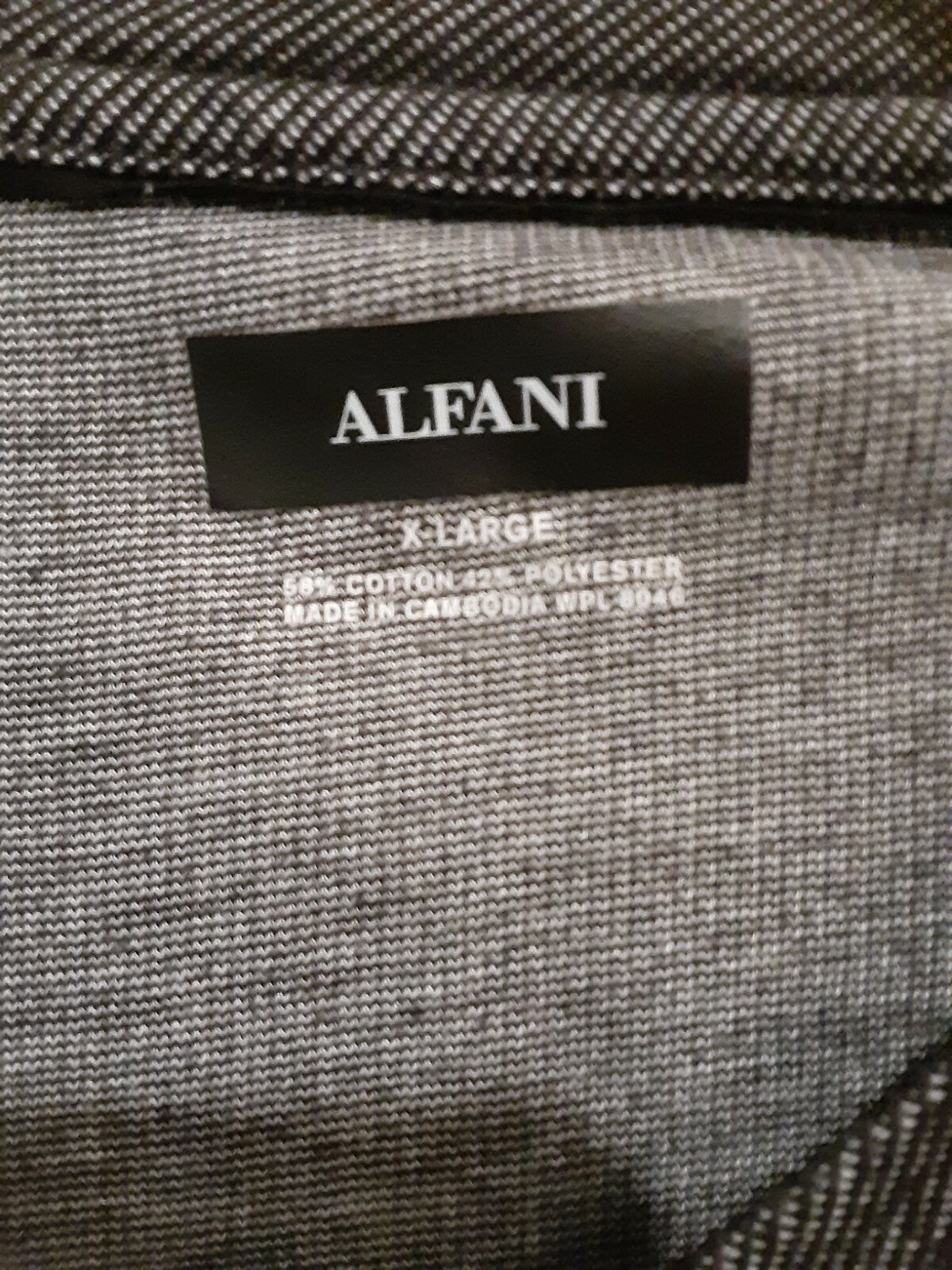 Alfani Mens Textured Ls Basic T-Shirt Black Gray Sz XL Activewear Cotton Poly gallery