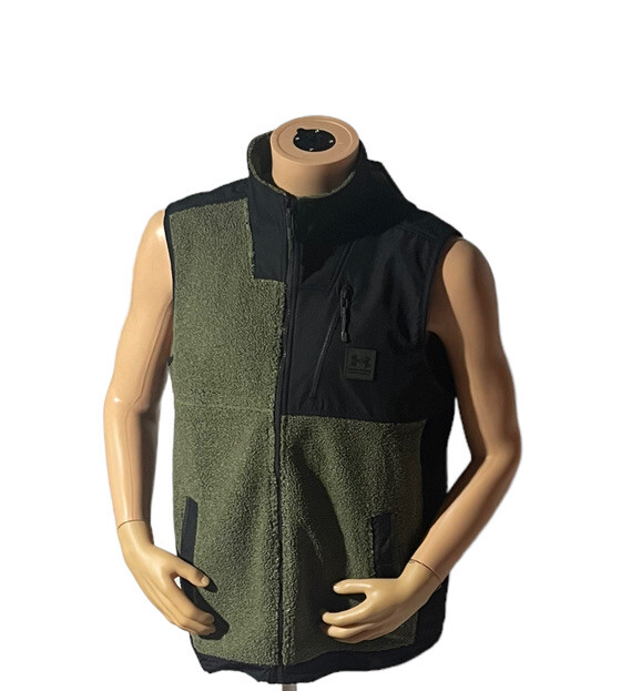 NWT MEN'S UNDER ARMOUR MISSION BOUCLE VEST- MARINE OD GREEN & BLACK Large gallery