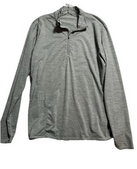 Vuori Ease Performance Men’s Grey 1/2 Zip Pullover (H2)