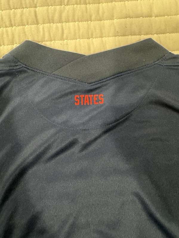 Nike Team USA Men's Soccer Jersey M Blue/Red Camo V-Neck Lightweight S/S gallery