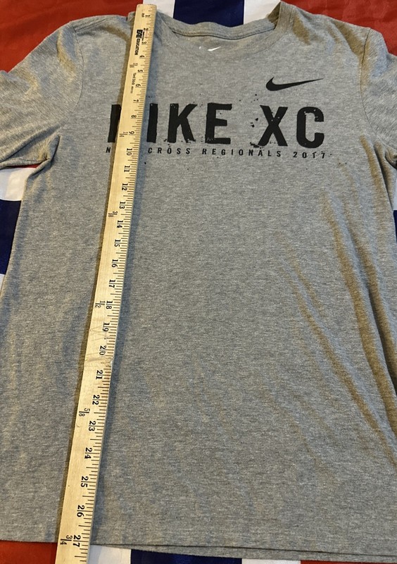 Nike XC Cross Regionals 2017 NXR Mens S Gray Long Sleeve Shirt Cross Country Tee gallery