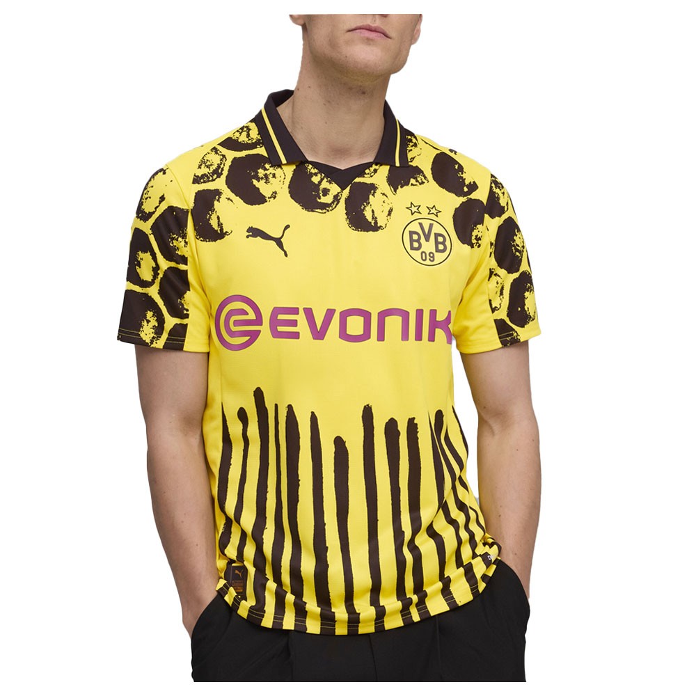 PUMA X Kidsuper Borussia Dortmund Collared Short Sleeve Soccer Jersey Replica M gallery
