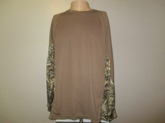 Magellan Camo Hunt Gear Mag Wick Pull Over 100% Polyester Long Sleeve Shirt XL