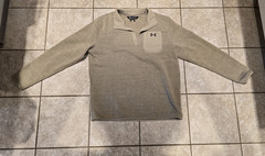 Under Armour Cold Gear XL Tan Snap Pullover Sweater