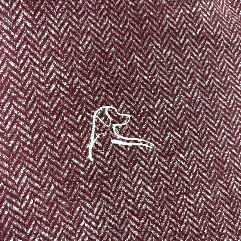 Rhoback Performance Q Zip Pullover size Medium Red Logo Herringbone Sweater Golf gallery